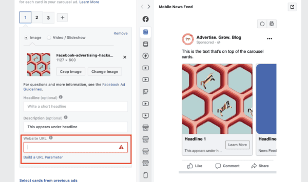 add website URLs