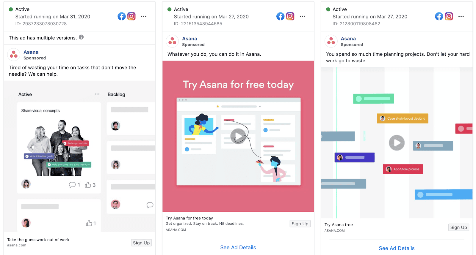 asana ad examples