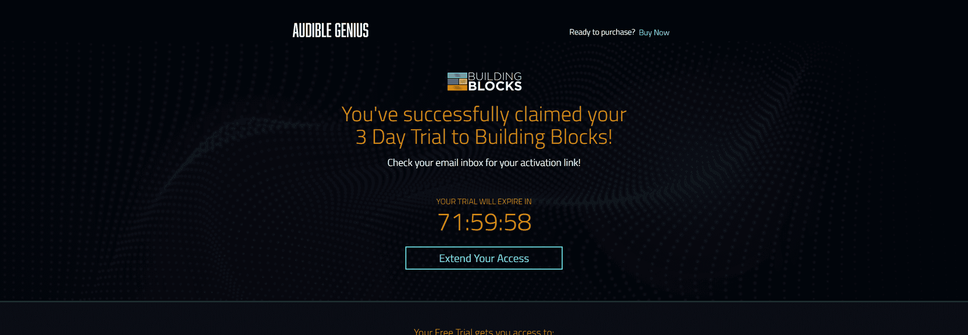 Audible Genius Confirmation Page-Timer Upsell