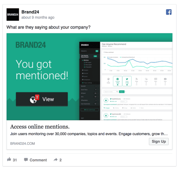 b2b ad example