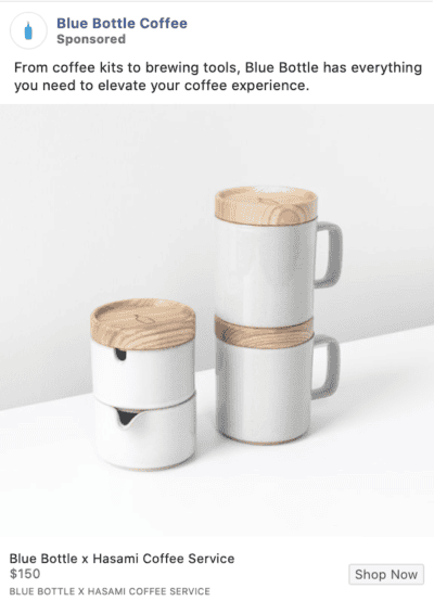 blue bottle coffee facebook ad