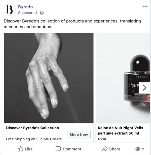 byredo facebook ad