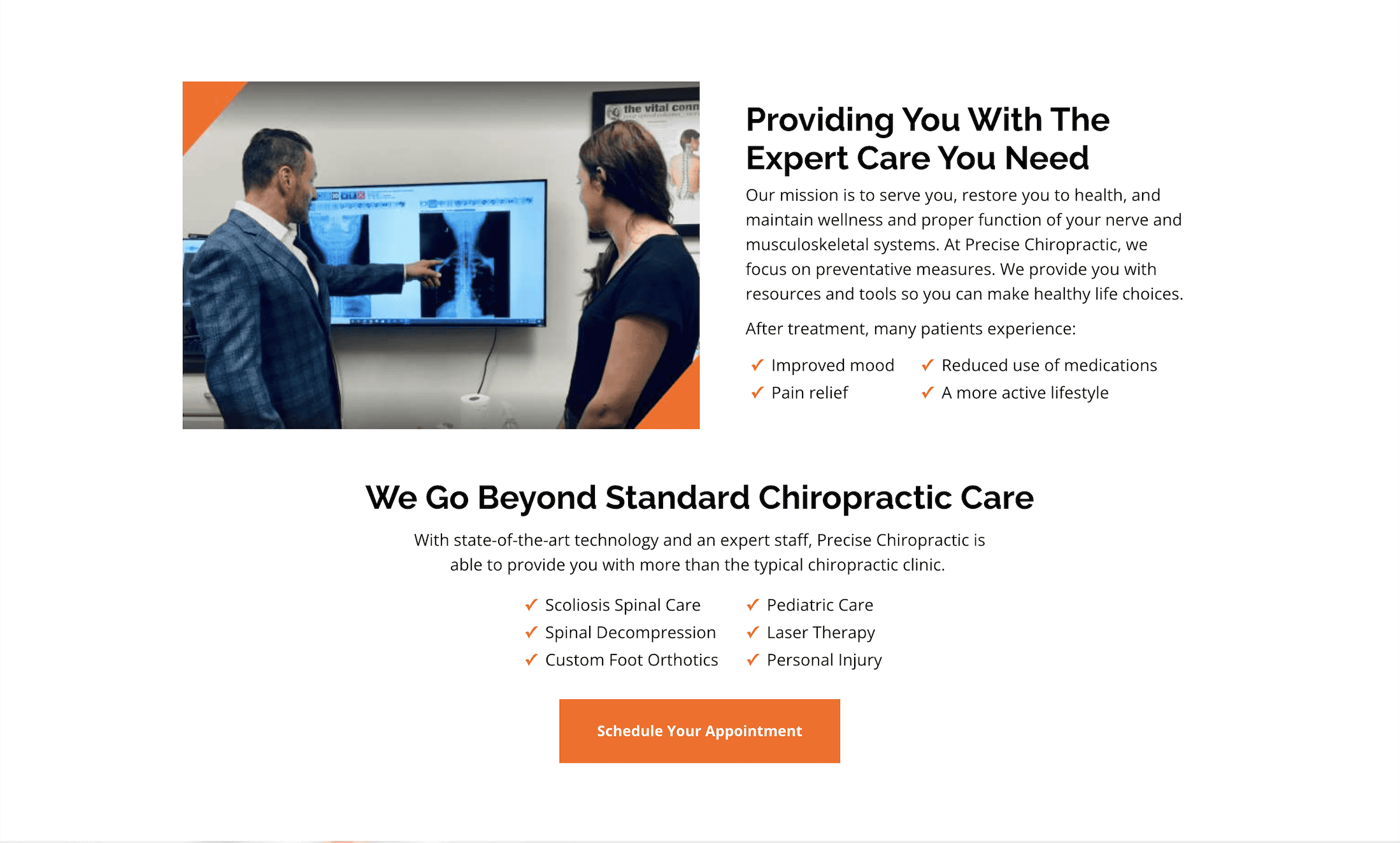 Chiropractic landing page differentiators