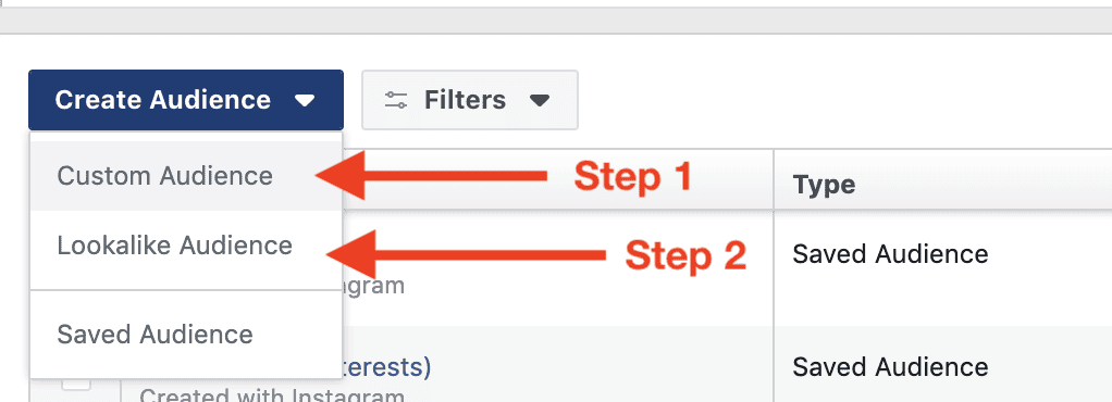 create lookalike audience 1