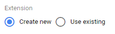 create google ad extensions 4 create new or use existing extension