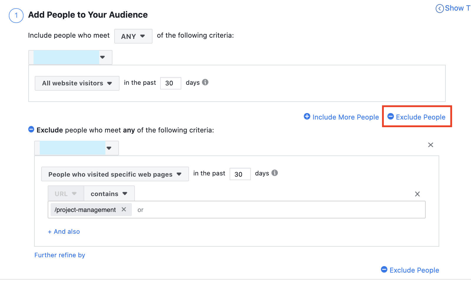 exclude audiences