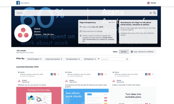 facebook ad library