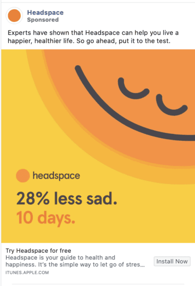 headspace facebook ad