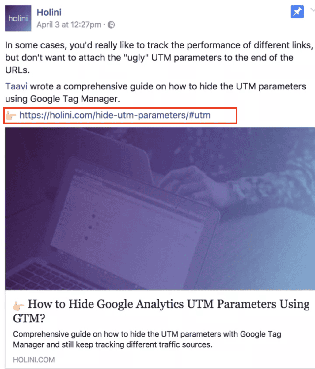 holini facebook ad example
