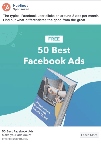 hubspot facebook ad