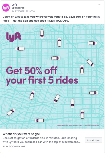 lyft facebook ad