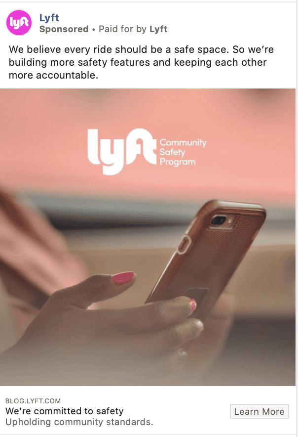 lyft facebook ad