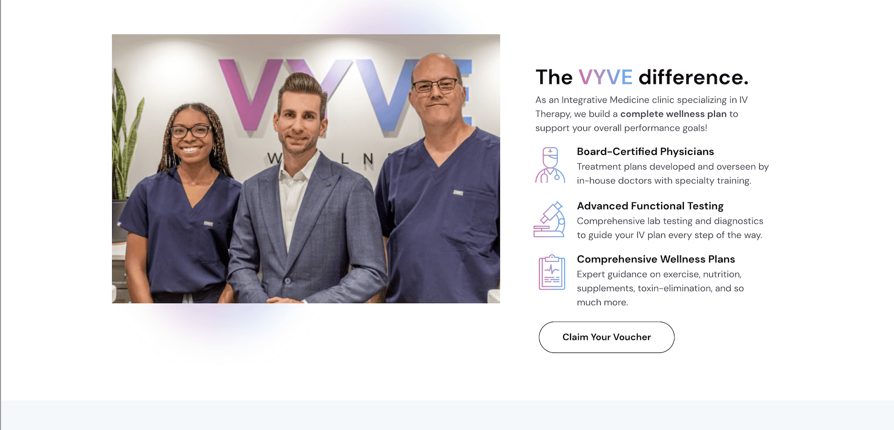 Medical clinic landing page differentiators
