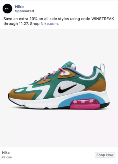 nike facebook ad