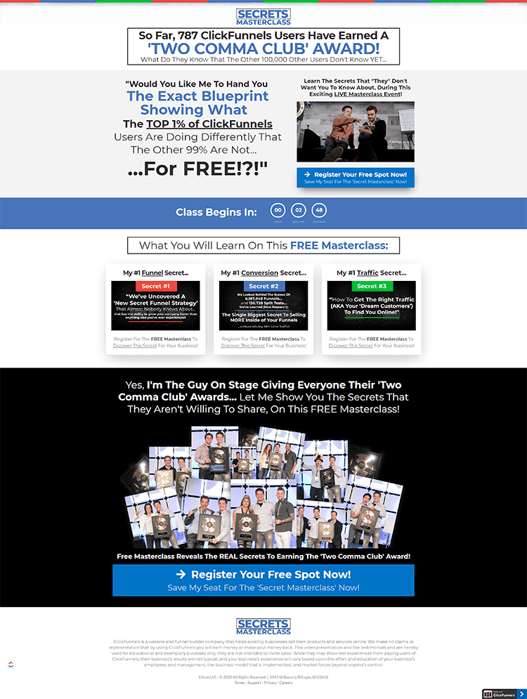 ClickFunnel landing page