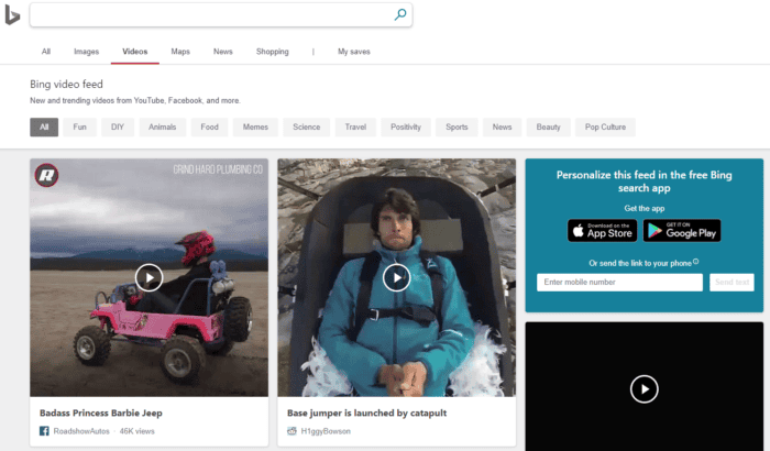 Bing Video Search