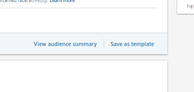 save linkedin targeting audience as a template