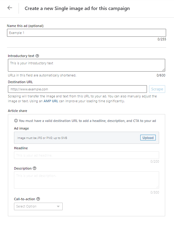 create sponsored content ad