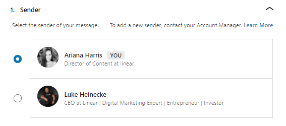 linkedin inmail sender