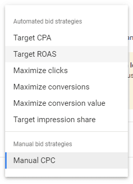 bidding strategies google ads