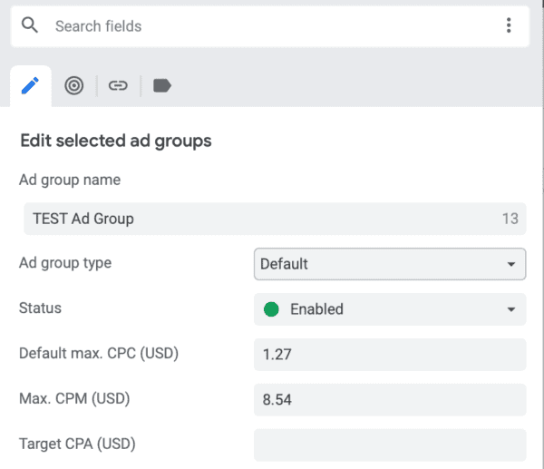 Bidding Google Ads Editor