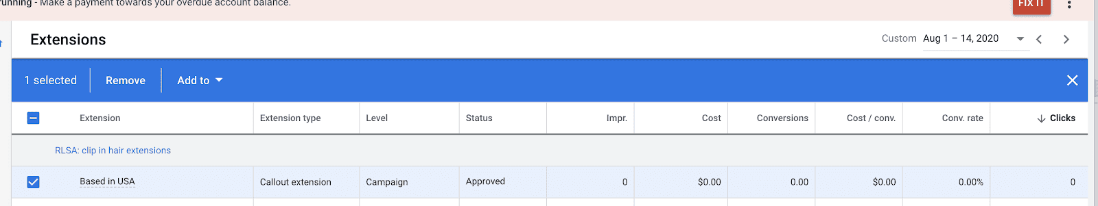 remove extensions menu