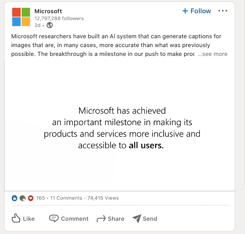 Microsoft LinkedIn Video Ad Example