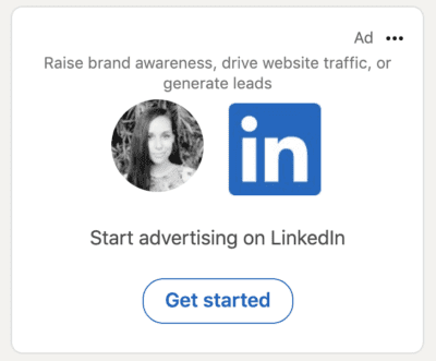 Linkedin spotlight ad LinkedIn ad Example