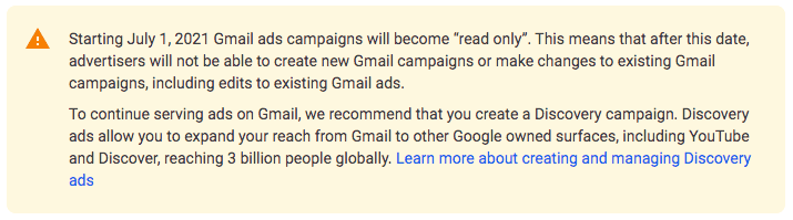 gmail ads 2021 google statement