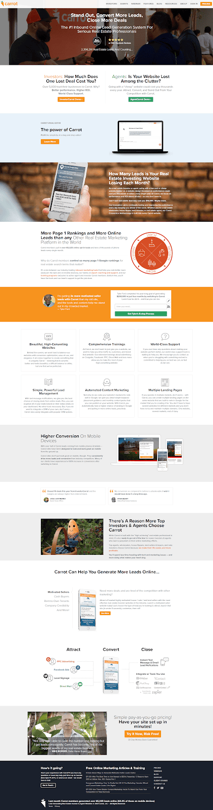 carrot homepage example