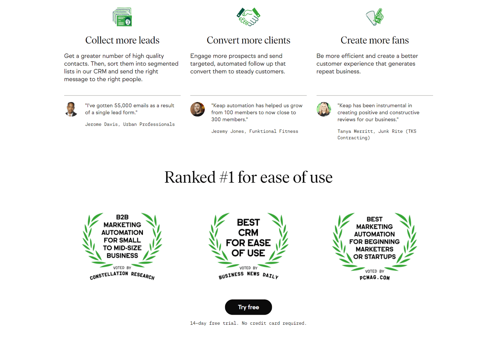keap social proof