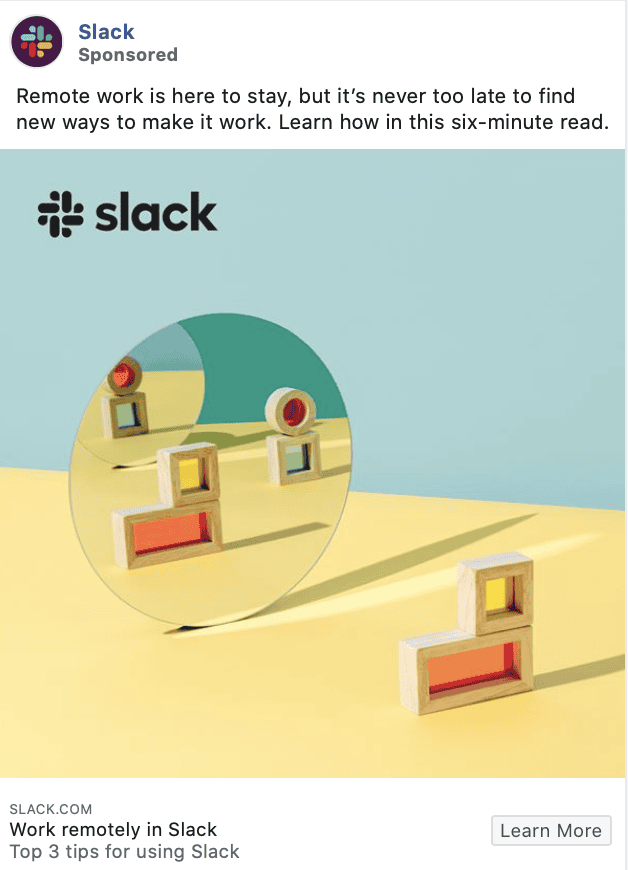 slack facebook ad