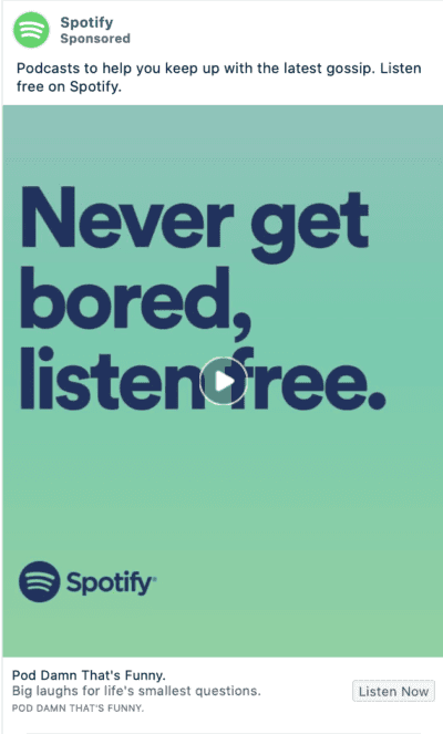 spotify facebook ad