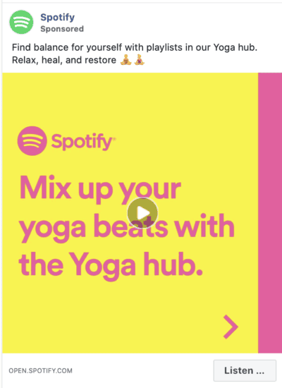 Spotify feed ad 1