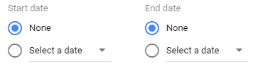 create google ad extensions 8 choose start and end date