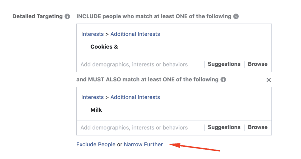 use narrow targeting 1 1
