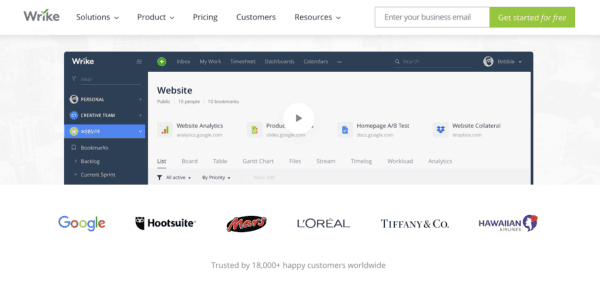 wrike website example